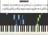 نت پیانو گل عشق از رضا بهرام