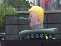 ساخت ماکت ترامپ در لبنان