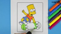 آموزش نقاشی و رنگ آمیزی بارت سیمپسون ها آموزش نقاشی کودکان