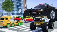 کارتون ماشین های غول پیکر پلیس , آتش نشانی و آمبولانس : چالش بالا رفتن از تپه