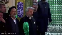 انتظار پدر شهید محسن حججی برای ورود پیکر "فرمانده" به روضه منور رضوی