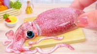 فیلم آشپزی مینیاتوری - ماهی مرکب و غذاهای سوخاری
