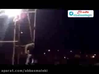 لحظه اعدام رضا قرایی قویترین مرد جهان