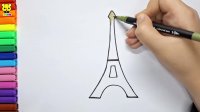 نقاشی برج | اموزش نقاشی برج برای کودکان | نقاشی پسرانه و دخترانه