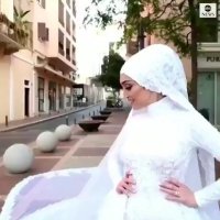 ‏تخمین قدرت انفجار بیروت از روی لباس عروس لبنانی!