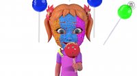 کارتون شعری کودکانه Baby Face Painting Sister Face with Candy - Simple Animation for Kids