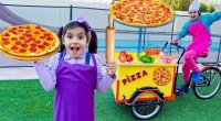 بازی آشپزی کودکانه واقعی با الی :: سه چرخه پیتزا فروشی
