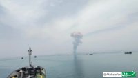 انفجار بندر شهید رجایی از دید یک کشتی دریایی