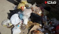 انباشت زباله در نزدیکی بیستون
