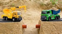 ماشینها کارتون ماشین بازی کودکانه : اسباب بازی های ماشین سنگین و تعمیر جاده