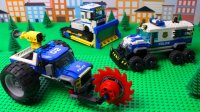 کارتون ماشین بازی کودکانه لگو - ماشین پلیس بزرگ - کلیپ کودکانه ماشین