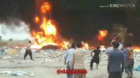 آتش سوزی در انبار ضایعات پلاستیک در حومه جیرفت