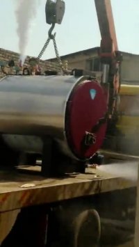 بارگیری و تست بخار دستگاه کارواش بخار 550 لیتری