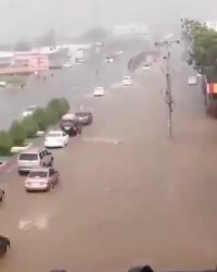 جاری شدن سیل در مکه