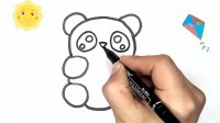 آموزش نقاشی به کودکان - نقاشی پاندا