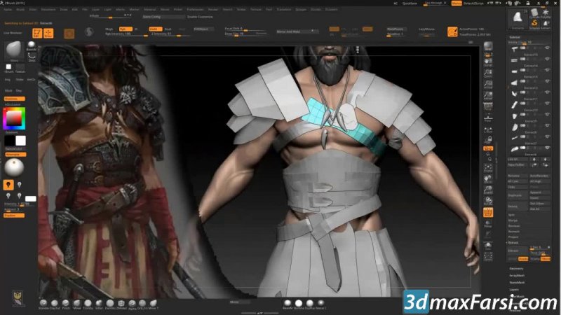 udemy male character creation in zbrush