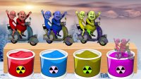 کلیپ شاد کودکان - Bathing Fun Colors for Kidsl Colors Shower with Motu Patlu Driver Vespa Colors  | Dye Coloring
