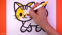 آموزش نقاشی به کودکان - نقاشی گربه