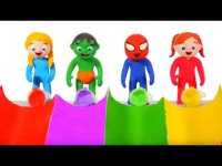 کارتون خمیر بازی السا و آنا : سرسره رنگین کمانی