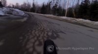 GoPro Microsoft Hyperlapse Leed e-bike in the Snow