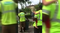 Adorable 2-Year-Old Triplets Are Best Friends With Their Garbage Men