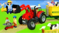 ماشین بازی کودکانه همراه با آهنگ : تراکتور و حیوانات در مزرعه
