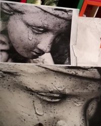 نقاشی زیبای سیاه قلم مو