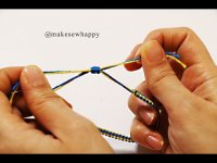 آموزش بافت گره کشویی به صورت افقی