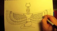 Time-lapse video for "Egyptian Goddess Isis" sketch by Stephen R Benavides