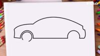 نقاشی ماشین کودکانه با روش ساده