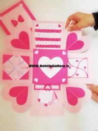 جعبه سورپرایز سفید و صورتی