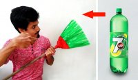 ساخت جارو دستی با بطری پلاستیکی دور ریختنی