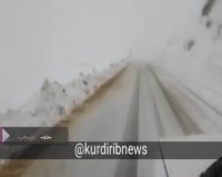 بارش برف و کولاک در کردستان