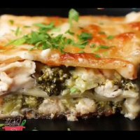 لازانیا چیکن آلفردو و کلم بروکلی
