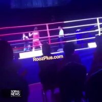 حضور تینا آخوندتبار در مسابقات بوکس