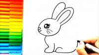 آموزش نقاشی کودکانه _ نقاشی خرگوش زیبا و خوشگل