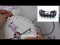 آموزش بافت دستبند دوستی با سنگ و مهره