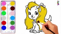 آموزش نقاشی برای کودکان , اموزش نقاشی سگ کوچولو