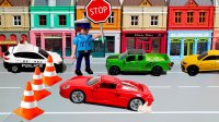 برنامه کودک ماشین پلیس : تعقیب ماشین خلافکار فراری از ایست بازرسی + کارتون دایناسور
