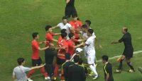 درگیری بازیکنان امید ایران و امید کره جنوبی