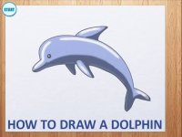 نقاشی دلفین کودکانه