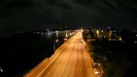 Timelapse: Night road, Podilsko-Voskresensky Bridge, Dnepr. Kiev, Ukraine. Sony HDR-AS100V Test №5