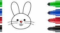 آموزش نقاشی برای کودکان | نقاشی خرگوش کوچولو