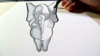 نقاشی 3بعدی فیل