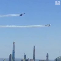 ادای احترام نیروی هوایی آمریکا به کادر درمانی