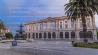 Natural History Museum of Porto University building in Gomes Teixeira Square timelapse hyperlapse