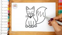 آموزش نقاشی روباه  - آموزش نقاشی کودکان - نقاشی آسان - نقاشی کودک