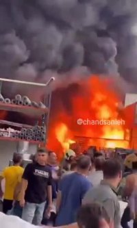 تصاویر آتش سوزی بازار آهن شادآباد