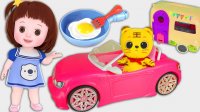 برنامه کودک دخترانه آشپزی با عروسک کوچولو : ماشین کمپ صورتی و آشپزخانه