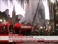 فرو ریختن ساختمان 26 طبقه در برزیل در پی آتش سوزی